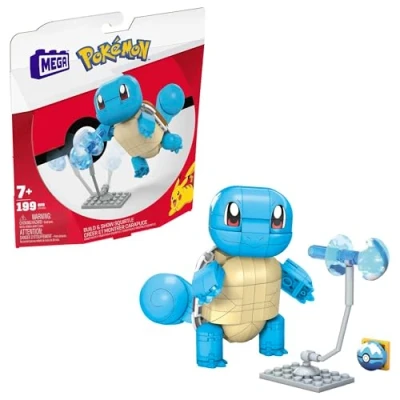 Bild av MEGA Pokemon Build &amp; Show Squirtle, Building Set with 199 Bricks and Special Pieces, Toy Gift for Ages 7 Up, GYH00
