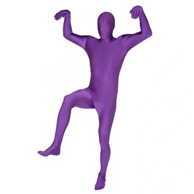 Bild av Morphsuit Helkroppsdräkt lila, L original bodysuit för vuxna och barn super stretch kostym perfekt gör det själv festkläder Halloween, cosplay, maskeraddräkt män kvinnor