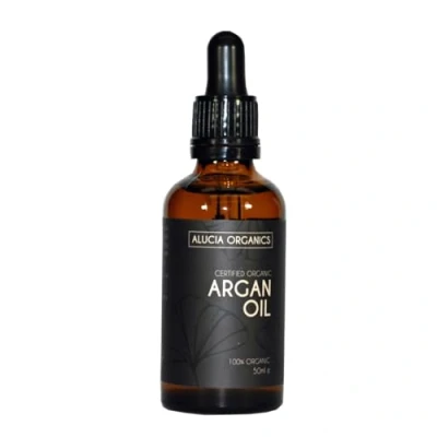 Bild av Alucia Organics certifierad ekologisk arganolja (Argan Oil) Ren, naturlig, kallpressad, vegansk, för hud, ansikte, kropp, hår, naglar (50ml)