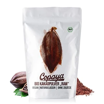 Bild av Copaya kakaopulver BIO 3 kg, rått från ekologisk odling, osötad, omisskännlig &amp; intensiv arom, tillverkad av högkvalitativa kakaobönor, 11 % fett, starkt avoljad, 000 g x 1