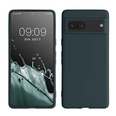 Bild av Kwmobile fodral kompatibelt med Google Pixel 7 mjukt smalt skyddande TPU silikonskydd mörk skiffer