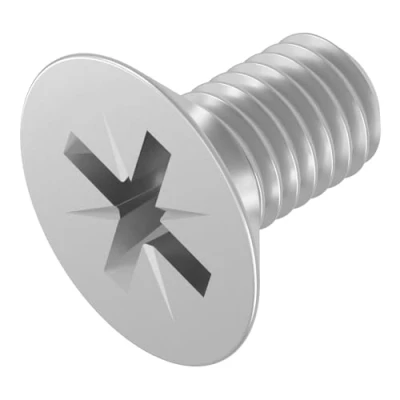 Bild av SECCARO försänkt skruv M3 x 5 mm, rostfritt stål V2A VA A2, DIN 965, korsslits/PZ, helgängad, 20 stycken