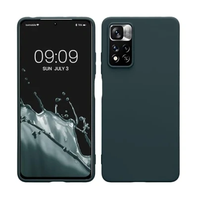 Bild av kwmobile Telefonfodral kompatibelt med Xiaomi Redmi Note 11 Pro/Note Pro(5G)/Note 12 Pro (4G) fodral mjukt för smartphone baksidesskal i skiffer