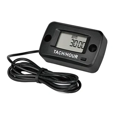 Bild av Yooreal Digital Self Powered Tach Hour Meter, Underhållstimmar, Vattentät för körning Grästraktor Generator Kompressor Utombordare Motor Jet Ski Motorsåg Dirt Bike Scooter