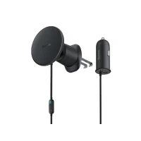 Bild av Baseus Magnetic car Phone Holder CW01 to Ventilation Grid with charger USB A 15W + 25W (black)