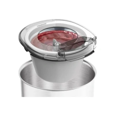 Bild av Kenwood Glacier, fryst efterrättstillverkare för sorbet och yoghurt, glassmaskin tillbehör matberedare, lämplig med kockställ mixer, skål 1 l, KAX71 000 WH, plast, vit