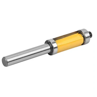 Bild av Flush Trim Bit 8 mm Set med skaft för träbearbetning, Top Bearing Bit, Fräs