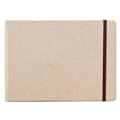 Bild av Clairefontaine 96108C Goldline resealbum (kuvert av naturlinne, din A5, 14,8 x 21 cm, 30 ark, 180 g, lämplig för multiteknik, perfekt resa, praktisk och robust) beige