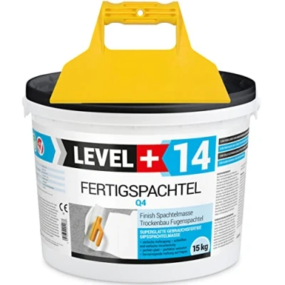 Bild av Färdig spatel spackel 15 kg utjämningspatel fogspackel ren vit plastspatel utan tandningsset RM14