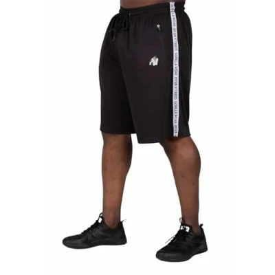 Bild av Gorilla Wear Reydon mesh shorts 2.0 svart korta byxor med logotyp för sport vardag fritid andas bekväm rörelsefrihet träning av polyester
