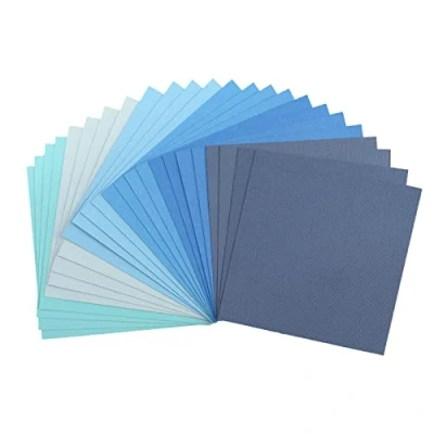 Bild av Florens Cardstock texturerad flerfärgad färgade korttillbehör 15 x cm blå 24 ark färgat papper för scrapbooking, korttillverkning och annat pappershantverk 216 gsm