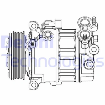 Bild av DELPHI CS20512 Compresseur De Climatisation 7ZSB16 PAG 46 FORD: Grand C Max, S Max Mk1, 2, VOLVO: V60 I, V40 3/5 portes, S60 II