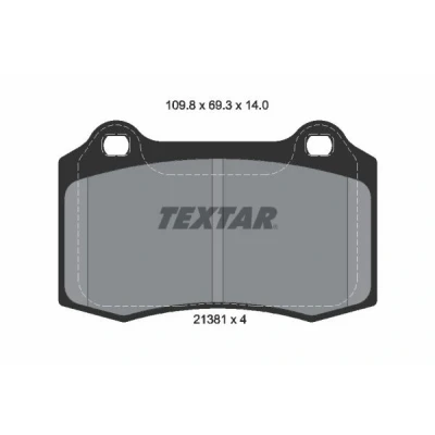 Bild av TEXTAR 2138104 Jeu de plaquettes frein non préparé pour indicateur d&#039;usure FORD: Focus Mk1 3/5 portes