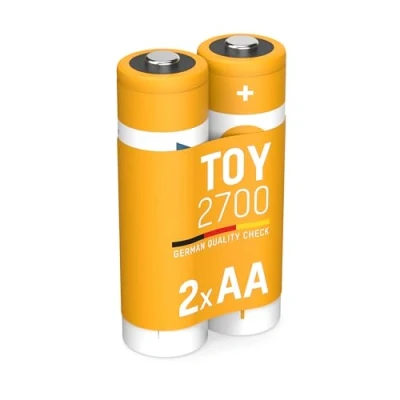 Bild av ANSMANN batteri Mignon AA, 2 stycken, 650 mAh 1,2 V NI MH, uppladdningsbar, perfekt för barnleksaker, spelkonsoler, leksaker, högpresterande