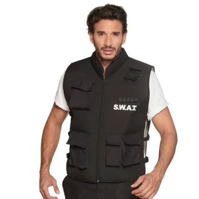 Bild av Boland 00489 Kostym väst SWAT, L/XL, polis, kommando, SEK, karneval, halloween, temafest, utklädnad, teater