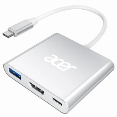 Bild av Acer USB C till HDMI adapter, typ 4K Adapter med 100 W PD och 3.0 Port Multiport Digital AV Omvandlare för MacBook Pro/air, iPad Surfplattor, Switch fler