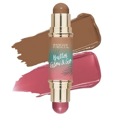 Bild av Physicians Formula Butter Glow &amp; Go, Dubbeländad Multiuse Makeup Stick för Kinder, Ögon och Läppar, Kompatibla Nyanser Bronzer, Konturer Rouge, Berry Tan