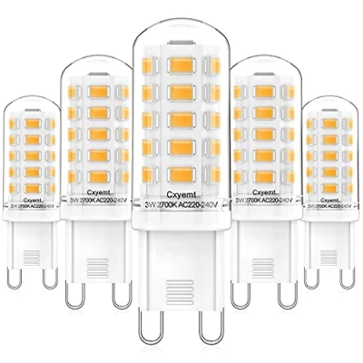 Bild av Cxyemt G9 3W LED lampor motsvarar 28 W, 33 40 halogenljus, varmvitt ljus, 2700k, AC220 240V, minienergisparlampa, dimbar, icke flimmerfri, förpackning med 5 st