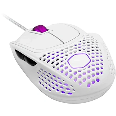 Bild av Cooler Master MM720 RGB LED Claw Grip Wired Gaming Mouse Ultra Lightweight 49g Honeycomb Shell, 16000 DPI Optical Sensor, 70 Million Click Micro Switches, Smooth Glide PTFE Feet Glossy White