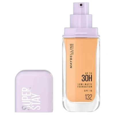 Bild av Maybelline New York Långvarig flytande foundation ultrabeständig ljus matt finish berikad med aminosyror alla hudtyper Superstay 30H Lumi Matte nyans: 132 35 ml