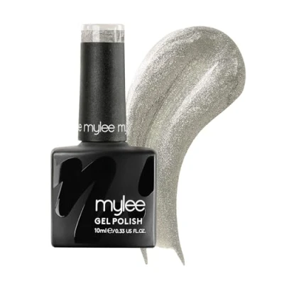 Bild av Mygel av Mylee Nail Gel Polish 10ml [Silver Screen] UV/LED Soak Off Art Manicure Pedicure for Professional, Salon &amp; Home Use [Shimmer Range] Långvarig och lätt att applicera