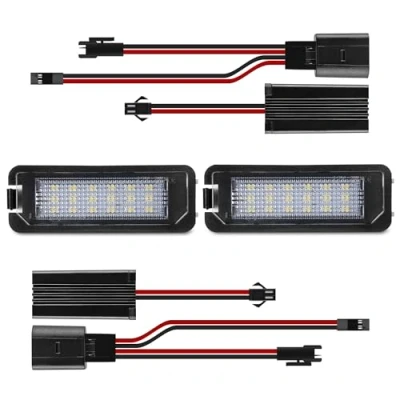 Bild av LLCTOOLS registreringsskyltbelysning hållbar och effektiv registreringsskyltsbelysning LED kompatibel med VW Golf 4/5/6 mer högkvalitativ Canbus 2 x