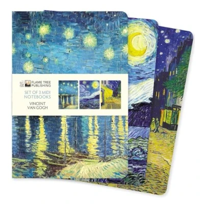 Bild av Vincent van Gogh Set of 3 Midi Notebooks: Unser beliebten Mittelformat Notizbücher im 3er Pack mit flexiblen, künstlerisch gestalteten Einbänden jeweils unterschiedlichen Motiven des Künstlers