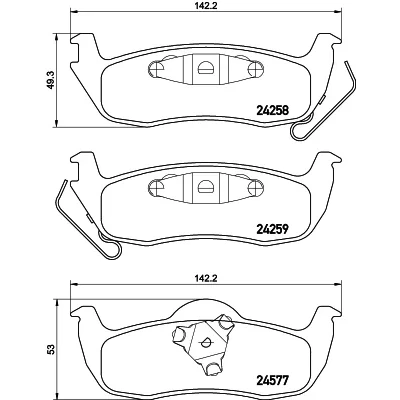 Bild av HELLA 8DB 355 012 181 Jeu de plaquettes frein avec indicateur d&#039;usure JEEP: GRAND CHEROKEE 3, Commander