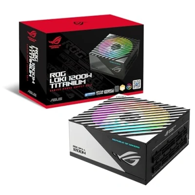 Bild av ASUS ROG Loki SFX L 1200 W titan helt modulär spelströmförsörjning (120 mm PWM ARGB fläkt, ATX 3.0, PCIe 5.0 Ready, inkl. 16 polig kabel, 80 titancertifiering, Lambda standard + certifiering)