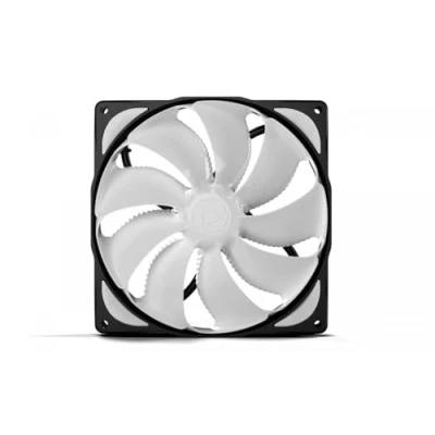 Bild av Blacknoise eLoop B14 3 Chassi fläkt 140mm Svart med vita vingar 28 dBA
