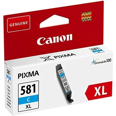 Bild av Canon Bläcktank C cyan hög räckvidd 8,3 ml för PIXMA bläckstråleskrivare ORIGINAL CLI 581C XL