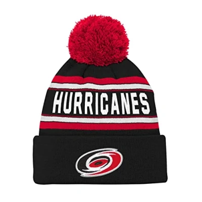Bild av OuterStuff NHL Barn Vintermössa Jacquard Manschett, Carolina Hurricanes, 6 12 år