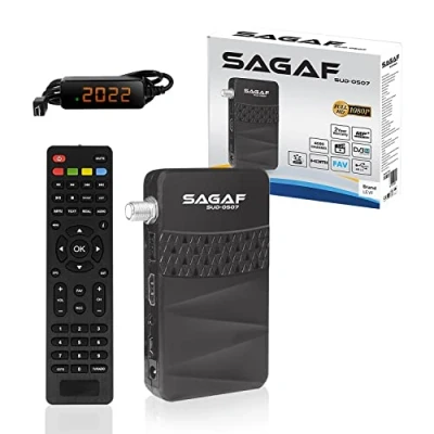 Bild av LEYF &amp; Sagaf SUD 0507 Mini Sat Receiver DVB S2 Full HD 1080p Digital mottagare (HDTV, Scart, USB)