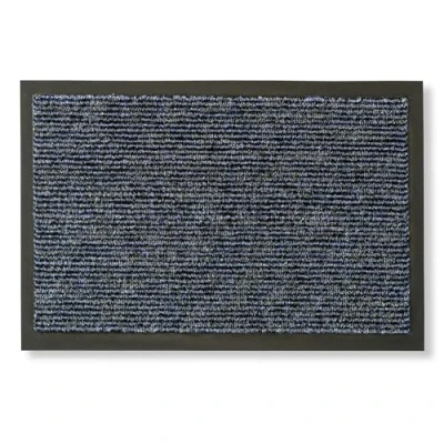 Bild av Carpido dörrmatta inomhus halkfri för entré renlöpning vattenavvisande lättskött matta som fångar smuts 80 x 120 cm blå