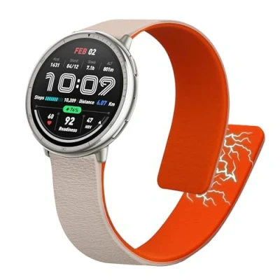 Bild av kwmobile Ersättande klockarmband rem för Amazfit Active2 (A2437) magnetisk silikonstängning snabbfrigörande byt ut ditt armband 13 8,5 tum