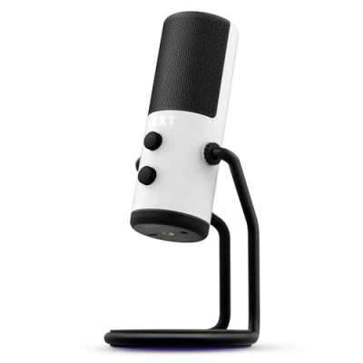 Bild av NZXT Capsule AP WUMIC W1 USB strömningsmikrofon Högkvalitativt ljud Enriktad kardioidpolarmönster Högupplöst röstupptagning Vit