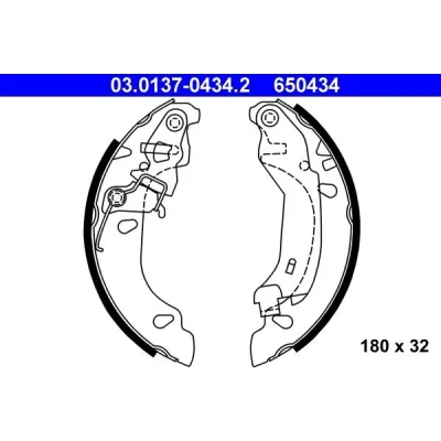 Bild av Bromsbackar, sats Ate 03.0137 0434.2