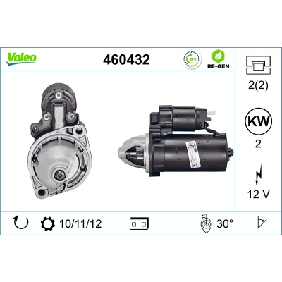 Bild av VALEO 460432 Démarreur 12 2 MERCEDES BENZ: Vito Mixto, Classe C Berline, Sprinter 3.5 T Van
