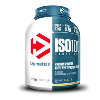 Bild av Dymatize ISO 100 hydrolyzed gourmet vanilj 2264 g vassleproteinhydrolysat isolatpulver