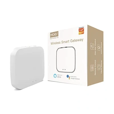 Bild av MOES Tuya ZigBee och BLE Multi Mode Smart Home Gateway WiFi Mesh Hub, fungerar med produkter eller Home, röststyrning via Alexa Google