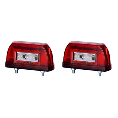 Bild av BUL BARS 2 x 5 LED nummerplåtsbelysning 12 V 24 med E märke nummerskylt bil SMD rygg par lastbil