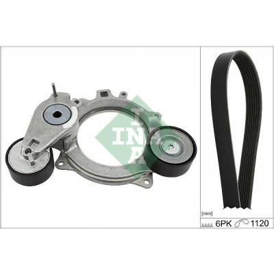 Bild av INA 529 0573 10 Jeu de courroies trapézoïdales à nervures Contrôler et changer roue libre alternateur si nécessaire AUDI: A4 B9 Avant, Berline