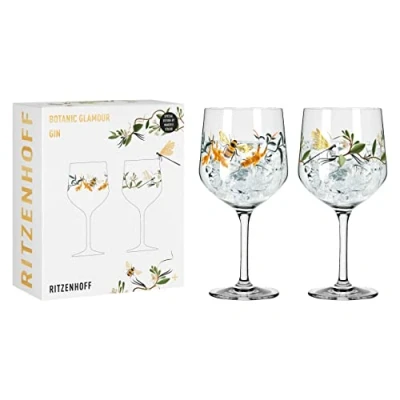 Bild av RITZENHOFF 3791002 Gin glas 700 ml uppsättning av 2 botaniska glamour nr 1, stycken med pappersvärldar Made in Germany