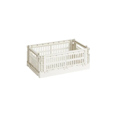 Bild av Hay Transportlåda Colour Crate S tillverkad av återvunnen polypropen i färgen off white
