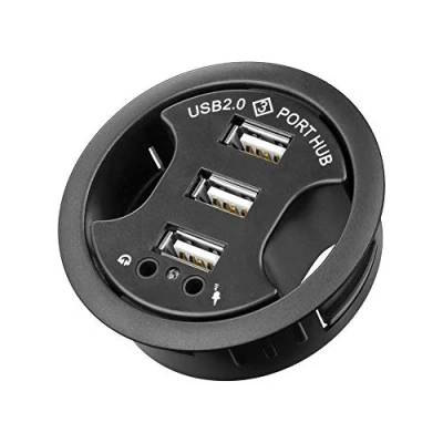 Bild av Pro Connect förlängare för USB/ljud 3 port USB Hub porte Svart
