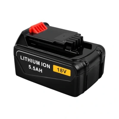 Bild av iPrize 18 V 5,5 Ah Li Ion ersättningsbatteri för Black+Decker BL2018 XJ BL1518 BL4018 LB20 LBX20 LBXR20 LBXR2020 OPE LBXR20B 2 LB2X4020