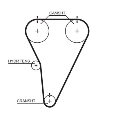 Bild av GATES FleetRunner Micro V Stretch Fit T215 Courroie de Distribution 143 1144 25,4 Fibre verre, HNBR (caoutchoucs nitrile hydrogénés)