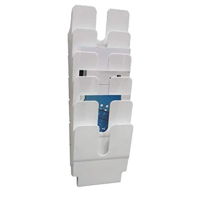Bild av Durable 1700008011 broschyrställ vägg Flexiplus 6, A4 stående) 1 set, vit