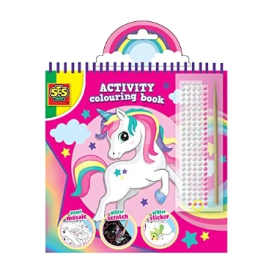 Bild av SES Activity colouring book glitter 3 in 1 activities