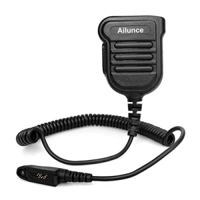 Bild av Ailunce H103ML högtalarmikrofon IP55 vattentät kompatibel med HD1 DMR digital tvåvägsradio retrievis RT29 RT87 RT648 RT647 RT83 Walkie Talkies fjärrhögtalare mikrofon axel (1 st)